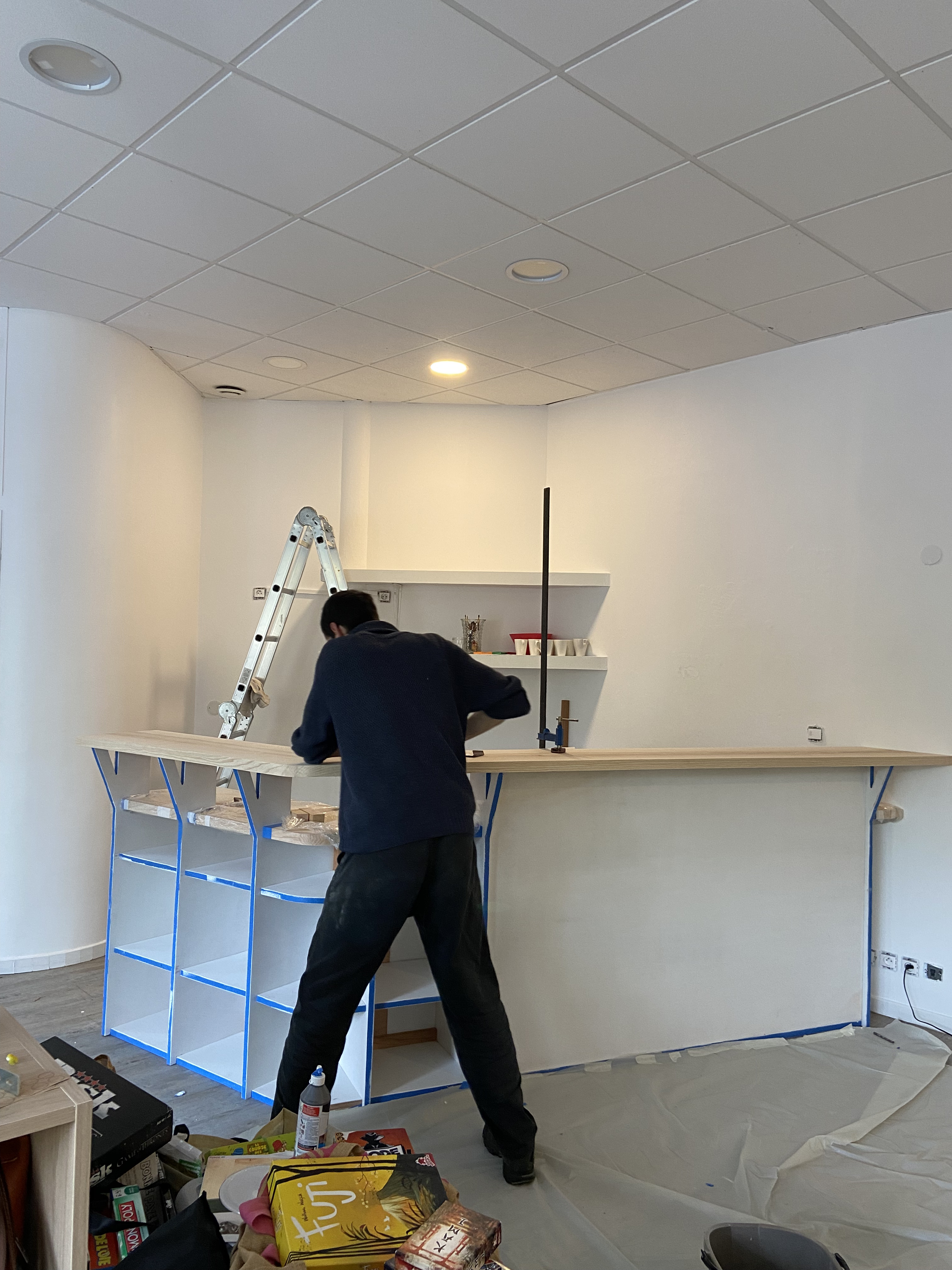 Travaux et préparation du local du Plateau